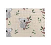 Puzzle in legno per adulti da 500 pezzi con simpatici orsi koala dei cartoni animati - Puzzle in legno per adulti e anziani