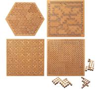 Puzzle in legno per adulti, design irregolare del vassoio frattale, puzzle unico e creativo con cornice per pensare al contrario