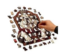 Puzzle in legno per adulti | Divertente tappetino per mouse per cani - Formine - Puzzle - Blocco per giochi di famiglia, per adulti, uomini, donne, a casa, in viaggio, ufficio, camera da