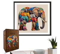 Puzzle in Legno per Adulti - Gioco di Puzzle a Forma di Elefante da 218 Pezzi, Puzzles in Legno Tagliato con Precisione, Attività Rompicapo Impegnativa, Design Dettagliato della Grafica | Famiglia Bam
