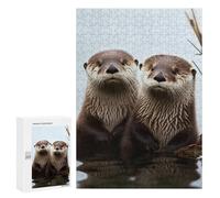Puzzle in legno per adulti, grazioso puzzle stampato con lontra per adulti, viene fornito con una bella scatola