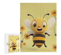 Puzzle in legno per adulti, Happy Bee stampato puzzle per adulti, viene fornito con una bella scatola