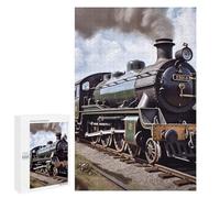Puzzle in legno per adulti, locomotiva a vapore, treno2, puzzle stampato per adulti, fornito con una bella scatola
