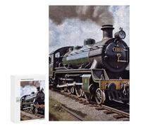Puzzle in legno per adulti, locomotiva a vapore, treno2, puzzle stampato per adulti, fornito con una bella scatola