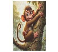 Puzzle in Legno Per Adulti, Puzzles in Legno Da 1000 Pezzi - Animal Monkey A Tema Regalo Decorazione Da Parete 78×53cm