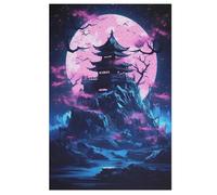 Puzzle in Legno Per Adulti, Puzzles in Legno Da 1000 Pezzi - Blossom House on Hill A Tema Regalo Decorazione Da Parete 78×53cm