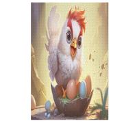 Puzzle in Legno Per Adulti, Puzzles in Legno Da 1000 Pezzi - Hens A Tema Regalo Decorazione Da Parete 78×53cm