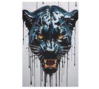 Puzzle in Legno Per Adulti, Puzzles in Legno Da 1000 Pezzi - Leopard A Tema Regalo Decorazione Da Parete 78×53cm