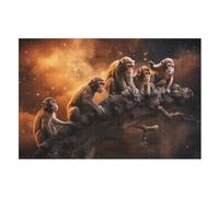 Puzzle in Legno Per Adulti, Puzzles in Legno Da 1000 Pezzi - Monkey A Tema Regalo Decorazione Da Parete (75×50cm)