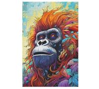 Puzzle in Legno Per Adulti, Puzzles in Legno Da 1000 Pezzi - Monkey A Tema Regalo Decorazione Da Parete 78×53cm