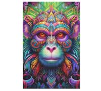 Puzzle in Legno Per Adulti, Puzzles in Legno Da 1000 Pezzi - Monkey A Tema Regalo Decorazione Da Parete 78×53cm