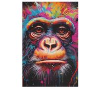 Puzzle in Legno Per Adulti, Puzzles in Legno Da 1000 Pezzi - Monkey A Tema Regalo Decorazione Da Parete 78×53cm