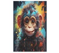 Puzzle in Legno Per Adulti, Puzzles in Legno Da 1000 Pezzi - Monkey A Tema Regalo Decorazione Da Parete 78×53cm