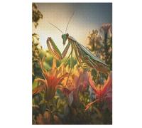 Puzzle in Legno Per Adulti, Puzzles in Legno Da 1000 Pezzi - Praying Mantis A Tema Regalo Decorazione Da Parete 78×53cm