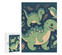 Puzzle in legno per adulti, simpatico dinosauro stampato puzzle per adulti, viene fornito con una bella scatola