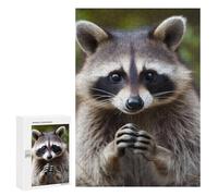 Puzzle in legno per adulti, simpatico puzzle stampato con procione per adulti, viene fornito con una bella scatola