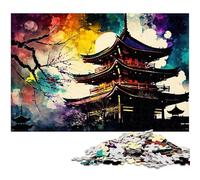 Puzzle in legno per adulti, stile giapponese, 1000 pezzi, puzzle rompicapo per adolescenti, regalo perfetto per le feste, 50x75CM/19,68x29,52 pollici