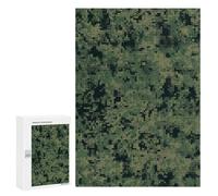 Puzzle in legno per adulti, verde esercito digitale mimetico stampato puzzle per adulti, viene fornito con una bella scatola