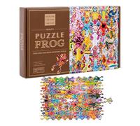 Puzzle in legno per bambini | Attività educative a tema rana - Puzzle di abbinamento animali | Interazione Genitori-Figli Scuola 'Infanzia Asilo Viaggi Casa Giardino