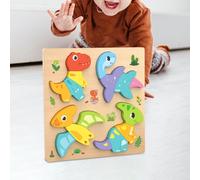 Puzzle in Legno per Bambini, Colori Vivaci E Forme Vivaci, Puzzle in Legno con 4