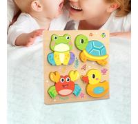 Puzzle in Legno per Bambini, Colori Vivaci E Forme Vivaci, Puzzle in Legno con 4