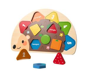 Puzzle in legno per bambini da 1 a 3 anni, gioco di smistamento delle forme a riccio, giocattolo educativo per casa, in viaggio, auto, viaggi, sala giochi e genitori e bambini