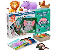 Puzzle in legno per bambini da 2 3 4 anni, set da 9 puzzle con animali, giocattolo educativo Montessori, giocattolo in legno, regalo per ragazzi e ragazze, giocattolo per abilità motorie fini, grandi