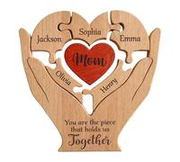 Puzzle In Legno Per Bambini | Decorazione Della Stanza A Forma Di Cuore | Puzzle Con Cuore E Di Famiglia Per La Festa Della Mamma Dal Design Accattivante | Migliora L'atmosfera Per La Casa, Il So