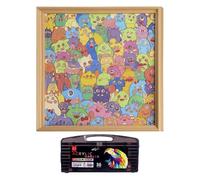 Puzzle in legno per bambini, decorazione educativa di puzzle con animali, puzzle a forma di animale | Per bambini ragazze scaffale famiglia aula al coperto