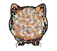 Puzzle in legno per bambini e adulti, a forma di gatto, per donne, bambini, adolescenti, figli, figlia e ragazzi