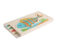 Puzzle in legno per bambini | Giocattolo educativo a forma di pesce come puzzle per promuovere lo sport di pensiero e l'allenamento del cervello, puzzle educativo in legno, per bambini, compleanni