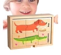 Puzzle in legno per bambini - Giochi Di Combattimento Di Animali per Bambini Puzzle In Legno | Puzzle Animali Per Lo Sviluppo Dei Bambini Piccoli | Giocattolo Scuola Prescolare
