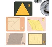 Puzzle in Legno per Bambini - Giochi Montesśori Educativi 3-5 Anni, Set Puzzle con Perline | Dinosauri, Fattoria, Animali Marini, Forme di Frutta, Regalo Puzzlē per Bambini Maschi & Femmine, Migliora