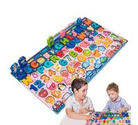 Puzzle in legno per bambini - lettere e numeri in legno, colori coordinati con numeri di puzzle divertenti, forme abbinate, set da gioco educativo con lavagna, giocattolo per lo sviluppo cognitivo