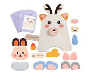 Puzzle in legno per bambini - mappatura dei volti degli animali - Giocattolo educativo per l'asilo materno, la cameretta dei bambini, la casa, i bambini, l'asilo, il viaggio, la casa, la nascita