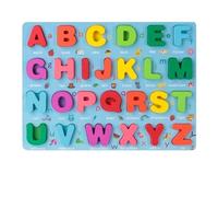 Puzzle in legno per bambini piccoli: giochi di abbinamento dell’alfabeto e dei numeri, giocattoli educativi Montessori per la prima infanzia