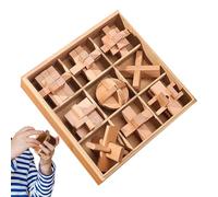 Puzzle in legno per bambini plug-in gioco di materiale didattico pedagogia forma assemblaggio set di costruzione maniglia struttura gioco di pensiero che promuove il coordinamento creatività l