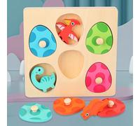 Puzzle in legno per bambini, puzzle abbinamento dinosauri e uova, giocattoli Montessori per bambini e bambine, regali di Pasqua e compleanni, attività didattiche prescolari e giocattoli educativi per 