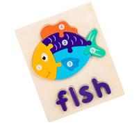 Puzzle in legno per bambini, puzzle in legno per bambini piccoli, puzzle educativo per bambini, puzzle a forma di parole per bambini, puzzle per l'apprendimento prescolare