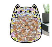 Puzzle in legno per gatti, 135 pezzi, giocattolo per sport di pensiero a forma di animale, interessante puzzle artistico per gatti per allenamento cognitivo, intrattenimento educativo per adulti