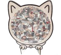 Puzzle in legno per gatti, con 135 pezzi, per chi ama i puzzle e per disegni artistici a tema gatto (colori moranti)