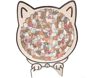 Puzzle in legno per gatti, con 135 pezzi, per chi ama i puzzle e per disegni artistici a tema gatto (colori mirardo)