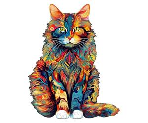 Puzzle in legno per gatti con forme di diversi animali, puzzle in legno per gatti, gioco di della Roma giocattolo creativo per migliorare le abilità