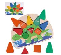 Puzzle in Legno per i Bambini 1 2 3 Anni,Giochi Montessori Bambino,Puzzle dei dinosauri,Set Giocattoli per Bambino e Bambina - Regalo di Natale o Compleanno