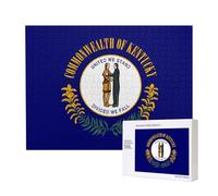 Puzzle in legno per il tempo libero, squisiti modelli di bandiera dello stato del Kentucky, per interazione familiare e intrattenimento al chiuso