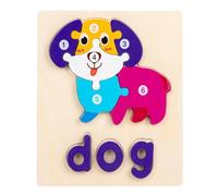 Puzzle in legno per,Puzzle in legno per bambini | Giocattolo educativo di puzzle STEM | Set di puzzle educativo prescolare per, apprendimento delle parole, giocattoli per 3 anni e più