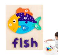 Puzzle in legno per,Puzzle in legno per tutti,Gioco di intelligenza di puzzle | Giocattoli educativi di sviluppo per tutti-piccoli, Forme di colore, Puzzle di apprendimento delle parole per GA