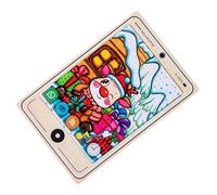 Puzzle in legno per,Puzzle per bambini, gioco da tavolo puzzle 2D, design a forma di telefono cellulare del fumetto, giocattoli educativi per l'educazione precoce per ragazzi e ragazze da 3 a 8
