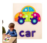 Puzzle in legno per tutti,Puzzle in legno per bambini | Puzzle educativi per | Puzzle a forma di parole per, puzzle di apprendimento prescolare per 3 anni e più, ragazzi e fili