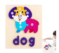 Puzzle in legno per tutti,Puzzle in legno per, puzzle educativi, tavole, giocattoli, giocattoli educativi di sviluppo per tutti-piccoli, forme di colore, puzzle di apprendimento delle parole